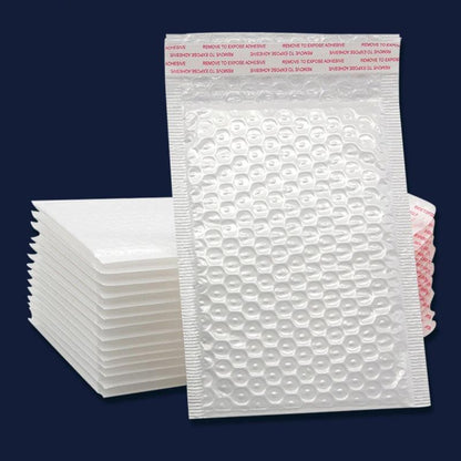 25PCS Poly Bubble Mailers Envelope Padded Bag White Cushioned Satchel 15 Sizes - 25PCS-16*21CM