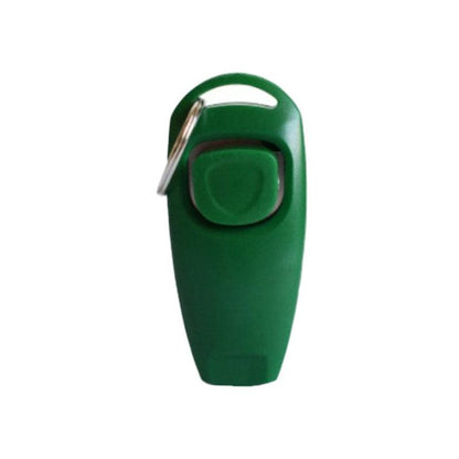 Dog Whistle and Clicker Set for Training Stop Barking Obedience Tool Combo - White