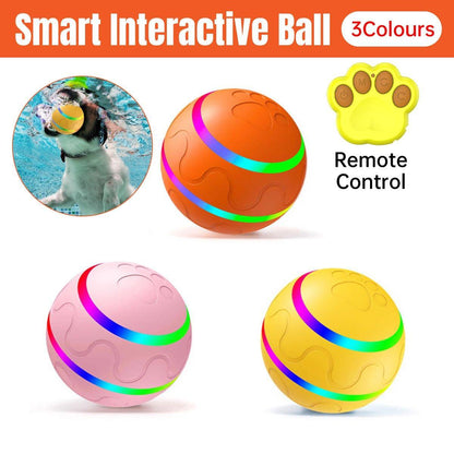 Interactive Smart Cat Dog Automatic Rolling Ball Self-Moving Kitten Pet Toys - Orange