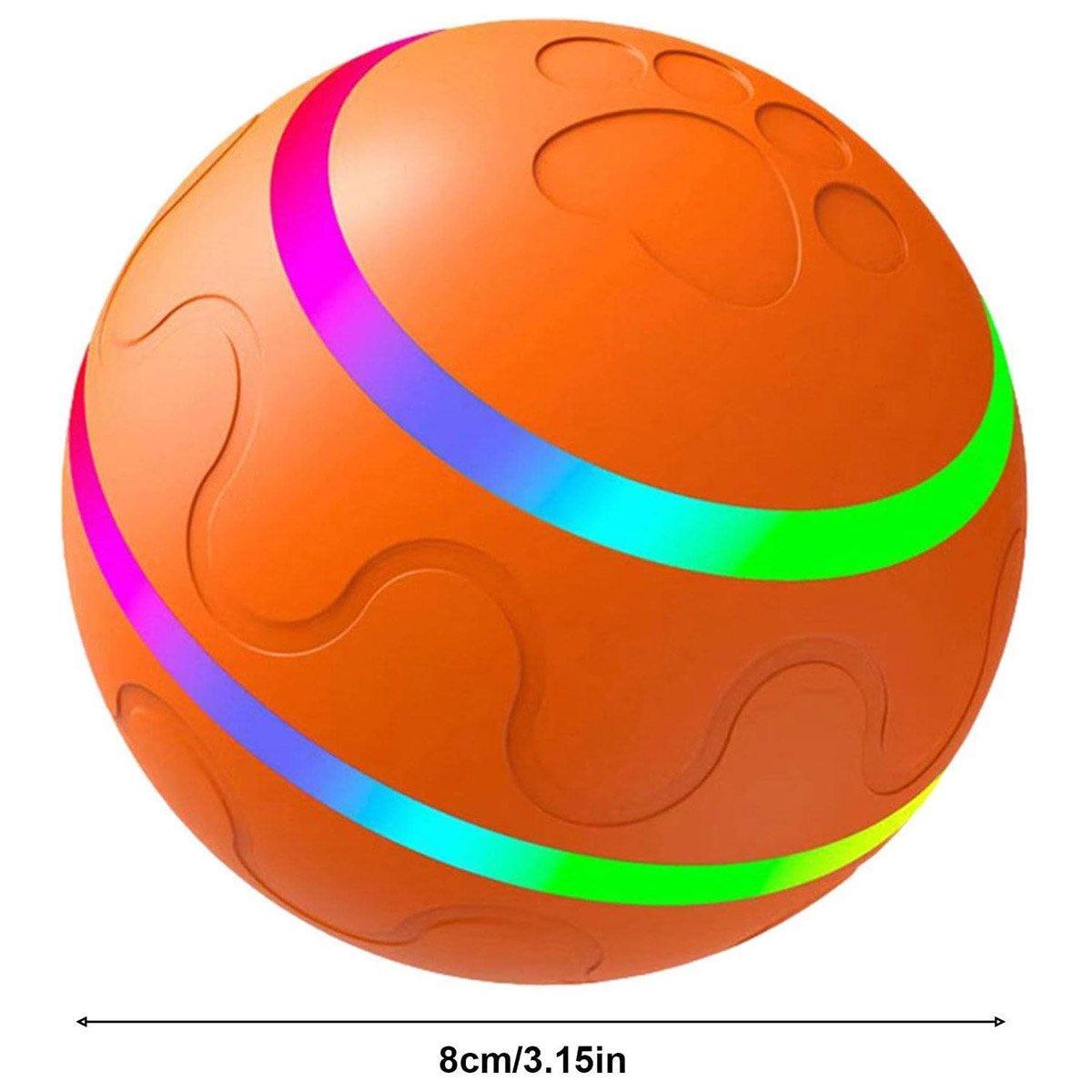 Interactive Smart Cat Dog Automatic Rolling Ball Self-Moving Kitten Pet Toys - Yellow