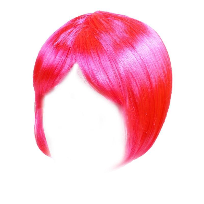 Short Bob Wig with Bangs for Women Synthetic Cosplay Party Hair in 14 Colours - Light Gold