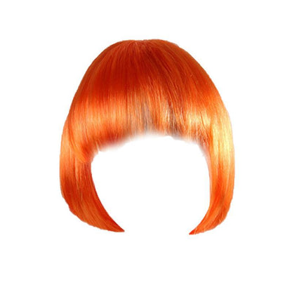 Short Bob Wig with Bangs for Women Synthetic Cosplay Party Hair in 14 Colours - Brown