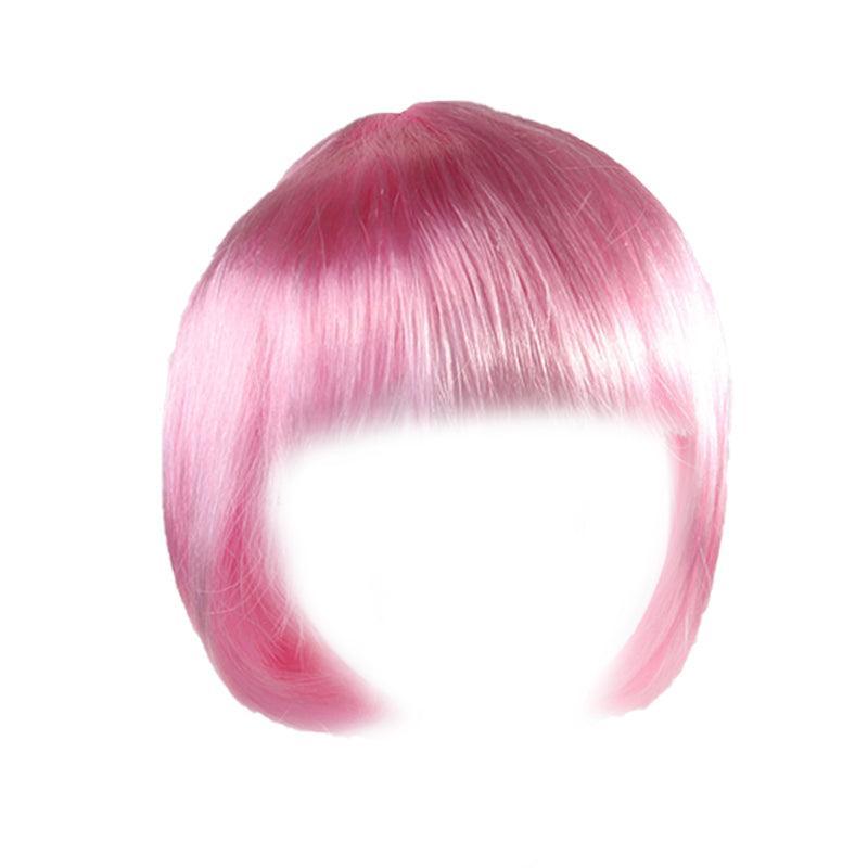 Short Bob Wig with Bangs for Women Synthetic Cosplay Party Hair in 14 Colours - Light Purple