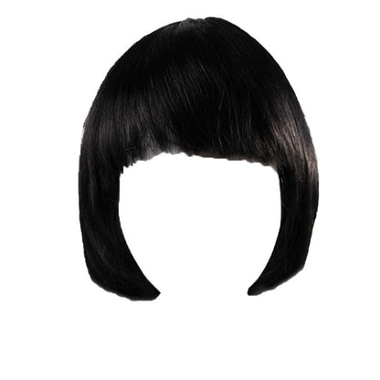 Short Bob Wig with Bangs for Women Synthetic Cosplay Party Hair in 14 Colours - White