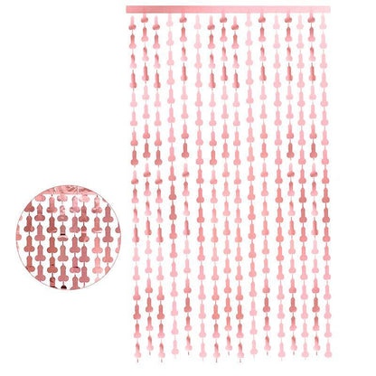 Metallic Tinsel Curtain 2m x 1m Hens Party Backdrop Foil Fringe Hanging Decor - Gold