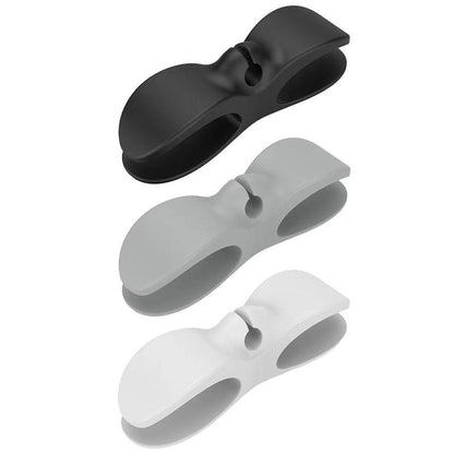 Wire Cable Organizer Holder Cord Wrapper Winder For Kitchen Appliances Computer - 3PCS White
