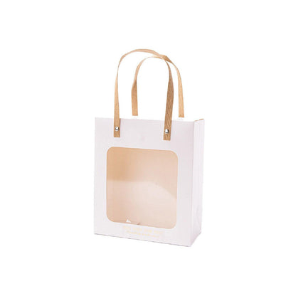 20pcs Translucent Gift Bags Packaging Tote Birthday Party Favors Candy Bags - Green-M Size