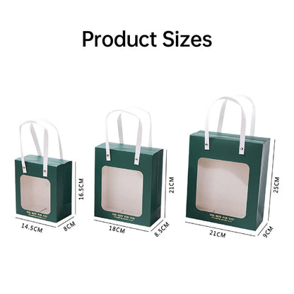 20pcs Translucent Gift Bags Packaging Tote Birthday Party Favors Candy Bags - Pink-M Size