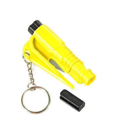 3 In 1 Car Window Glass Breaker Emergency Escape Tool with Cutter - Black
