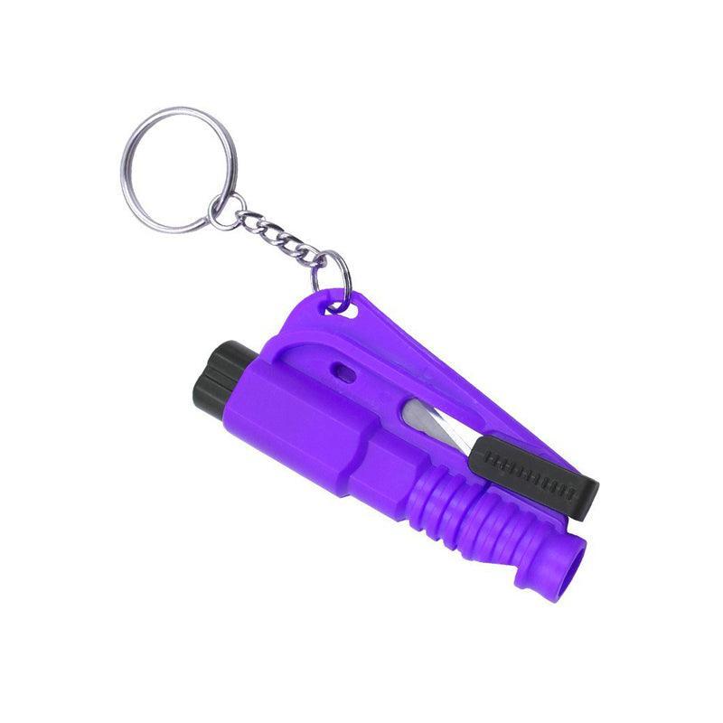 3 In 1 Car Window Glass Breaker Emergency Escape Tool with Cutter - Black