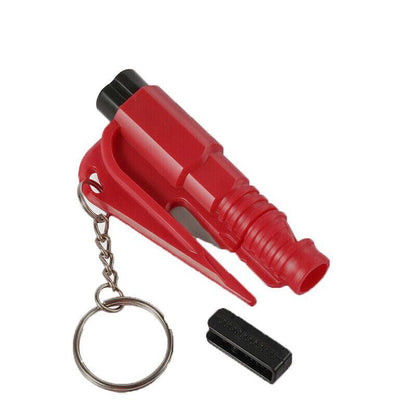 3 In 1 Car Window Glass Breaker Emergency Escape Tool with Cutter - Orange