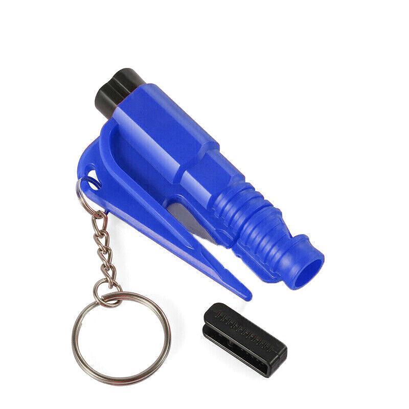 3 In 1 Car Window Glass Breaker Emergency Escape Tool with Cutter - Orange