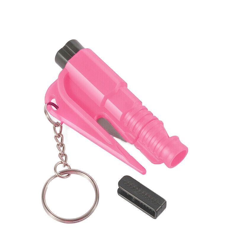 3 In 1 Car Window Glass Breaker Emergency Escape Tool with Cutter - Orange