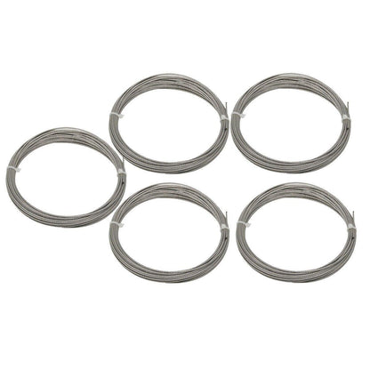 5 Rolls Automotive Glass Removal Tools Steel Wire Rope Disassembling Kit - Silver