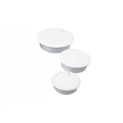 Desk Grommet Cable Hole Covers 50mm Wire Tidy Port for Table Surface 12pcs Set - White-12PCS