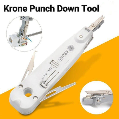 Network Cable Punch Down Tool with Hook and Blade for RJ45 RJ11 Cat5e Cat6