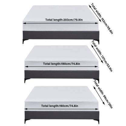 Waterproof Mattress Protector Fitted Sheet Bed Cover for Single King Single Double Queen - 99x190cm