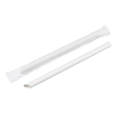 1000-2000pcs Colourful Paper Drinking Straws FOIL Metallic Party - White-6*190mm 2000PCS