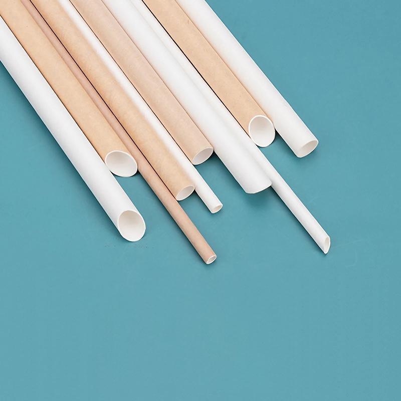 1000-2000pcs Colourful Paper Drinking Straws FOIL Metallic Party - White-6*230mm 2000PCS
