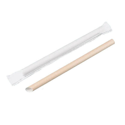 1000-2000pcs Colourful Paper Drinking Straws FOIL Metallic Party - White-12*200mm 1000PCS