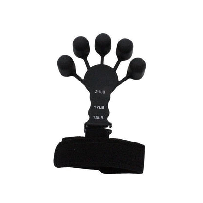 Finger Exerciser Strength Gripper Forearm Trainer Hand Grip Strengthener Therapy - 3# Black (Large Strength)