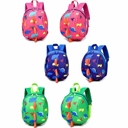 Kids Safety Harness Backpack Toddler Leash Dinosaur Bag Child Anti Lost - Green