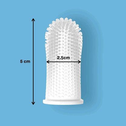 Premium Oral Care Dog Cat Toothbrush Finger Toothbrush Finger Silicone - Blue