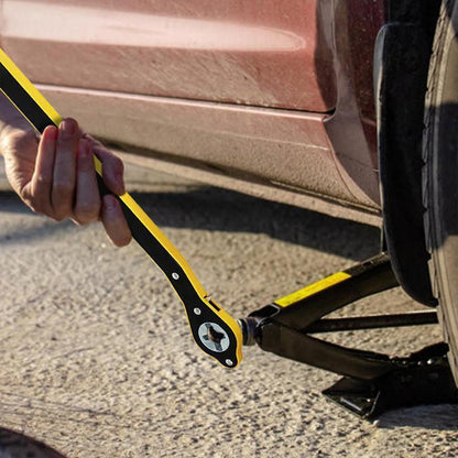 Car Labor-Saving Jack Ratchet Wrench Wheel Hand Crank Cross Wrench Repair Tool