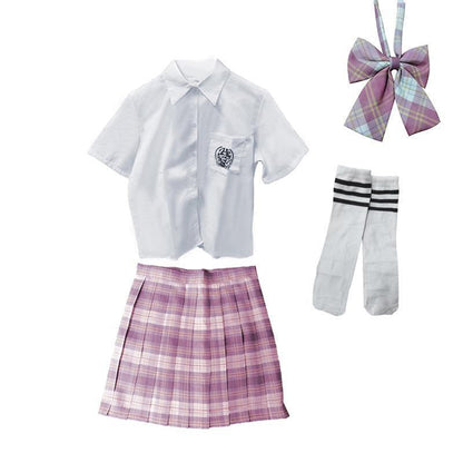 Women Girls School Pleated Skirt Summer High Waist  Tartan Short Skirt AU Stock - M