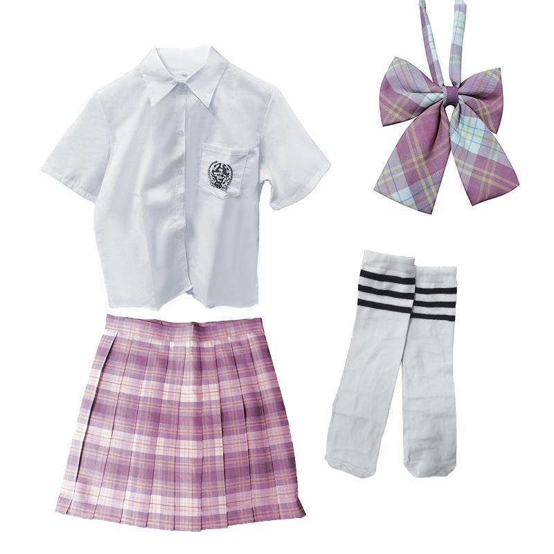 Women Girls School Pleated Skirt Summer High Waist  Tartan Short Skirt AU Stock - L