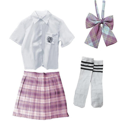 Women Girls School Pleated Skirt Summer High Waist  Tartan Short Skirt AU Stock - L