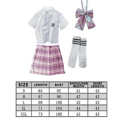 Women Girls School Pleated Skirt Summer High Waist  Tartan Short Skirt AU Stock - L
