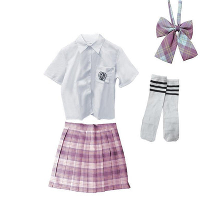 Women Girls School Pleated Skirt Summer High Waist  Tartan Short Skirt AU Stock - L
