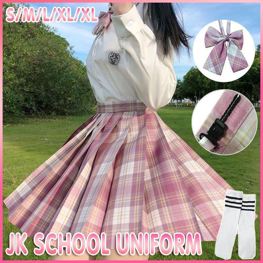 Women Girls School Pleated Skirt Summer High Waist  Tartan Short Skirt AU Stock - 2XL