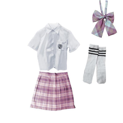 Women Girls School Pleated Skirt Summer High Waist  Tartan Short Skirt AU Stock - 2XL