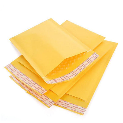 25PCS Poly Bubble Mailer Yellow Colour Multi-Size Plastic Padded Bag - 25PCS-13*23CM