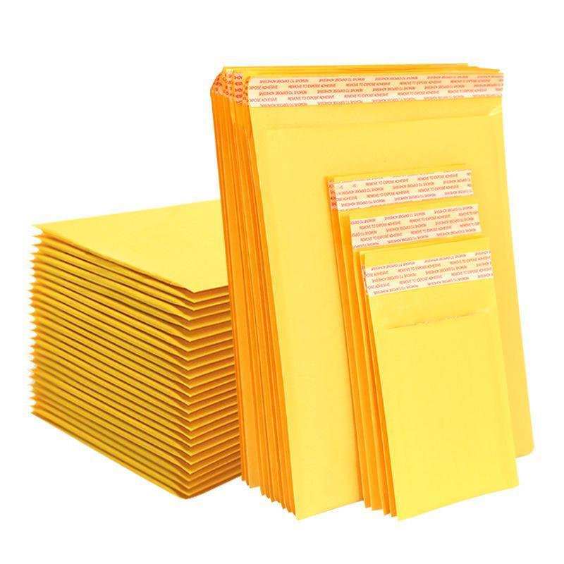 25PCS Poly Bubble Mailer Yellow Colour Multi-Size Plastic Padded Bag - 25PCS-18*18CM