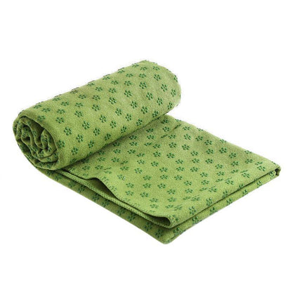 Non Slip Yoga Towel Mat Microfiber Fitness Gym Exercise Blanket with Carry Bag - Orange