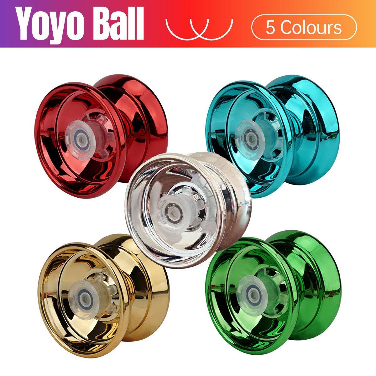 Alloy Metal Professional YoYo Bundle Bearing Ball Toy for Boys Gift - Blue