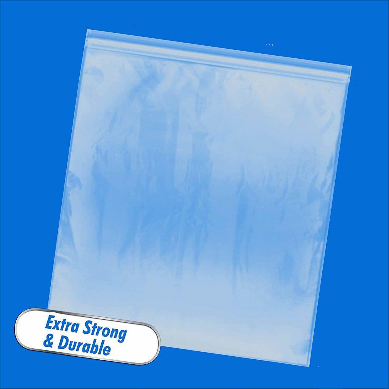 100X Bulk Clear Resealable PE Plastic Zip Bags - 14*20cm 100PCS