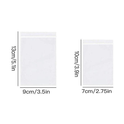 100X Bulk Clear Resealable PE Plastic Zip Bags - 7*10cm 100PCS