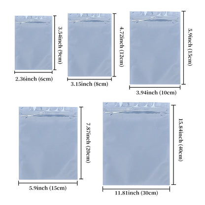 Plastic Self Sealing Bags 100PCS 5Sizes Anti Static Semi Transparent Resealable - 10x15cm