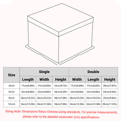 20 PCS Clear Treat Box Box Portable Cake Display Transparent Birthday Cake - 6 INCH(without ribbon)-Single