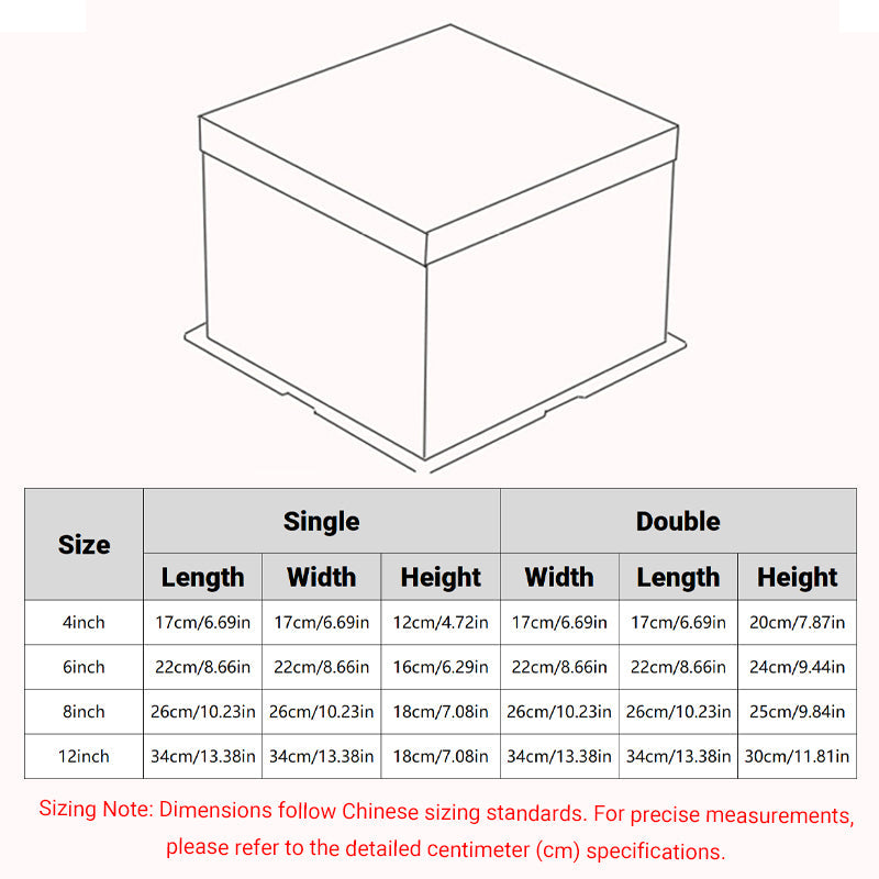 20 PCS Clear Treat Box Box Portable Cake Display Transparent Birthday Cake - 8 INCH(without ribbon)-Double