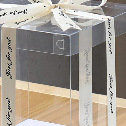 20 PCS Clear Treat Box Box Portable Cake Display Transparent Birthday Cake - 12 INCH(without ribbon)-Double