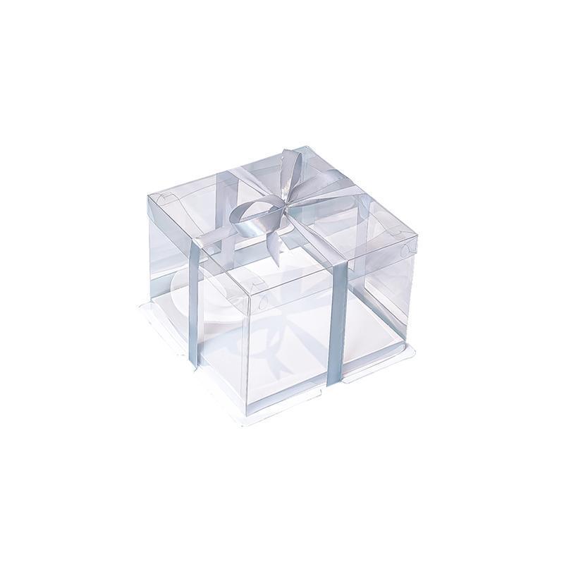 20 PCS Clear Treat Box Box Portable Cake Display Transparent Birthday Cake - 12 INCH(without ribbon)-Double