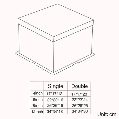 20 PCS Clear Treat Box Box Portable Cake Display Transparent Birthday Cake - 4 INCH(without ribbon)-Double