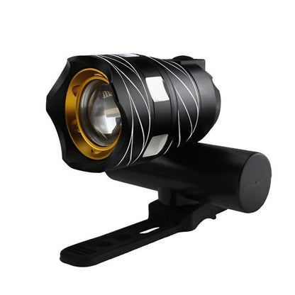 LED Bike Headlight 15000LM USB Rechargeable Waterproof Front Lamp for Bicycle - Black