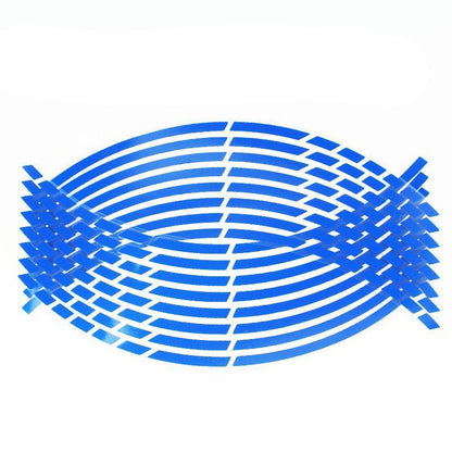 18inch Reflective Rim Tape Wheel Stripe Decal Trim Sticker For Car Motorcycle - Reflective Red
