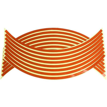 18inch Reflective Rim Tape Wheel Stripe Decal Trim Sticker For Car Motorcycle - Reflective Yellow/Gold